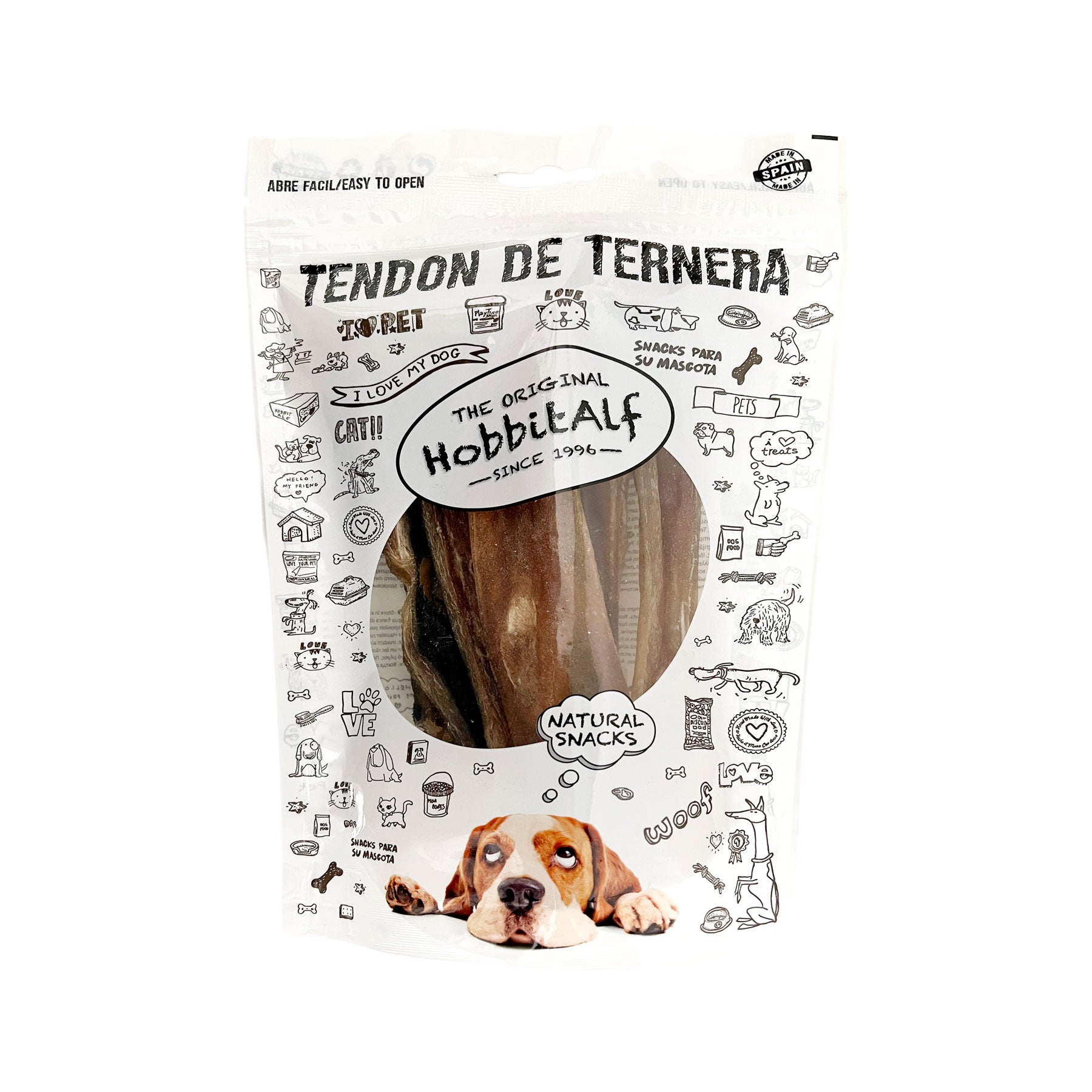 Tendón de buey natural extra 20cm · 5 unidades