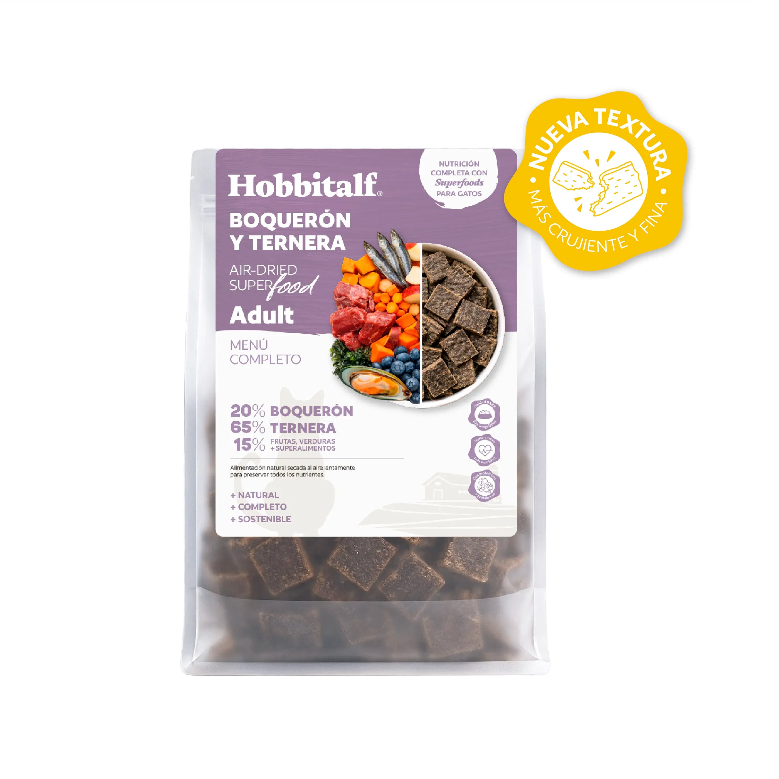 Menú Air-dried SUPERFOOD de Boquerón y Ternera para gatos adultos