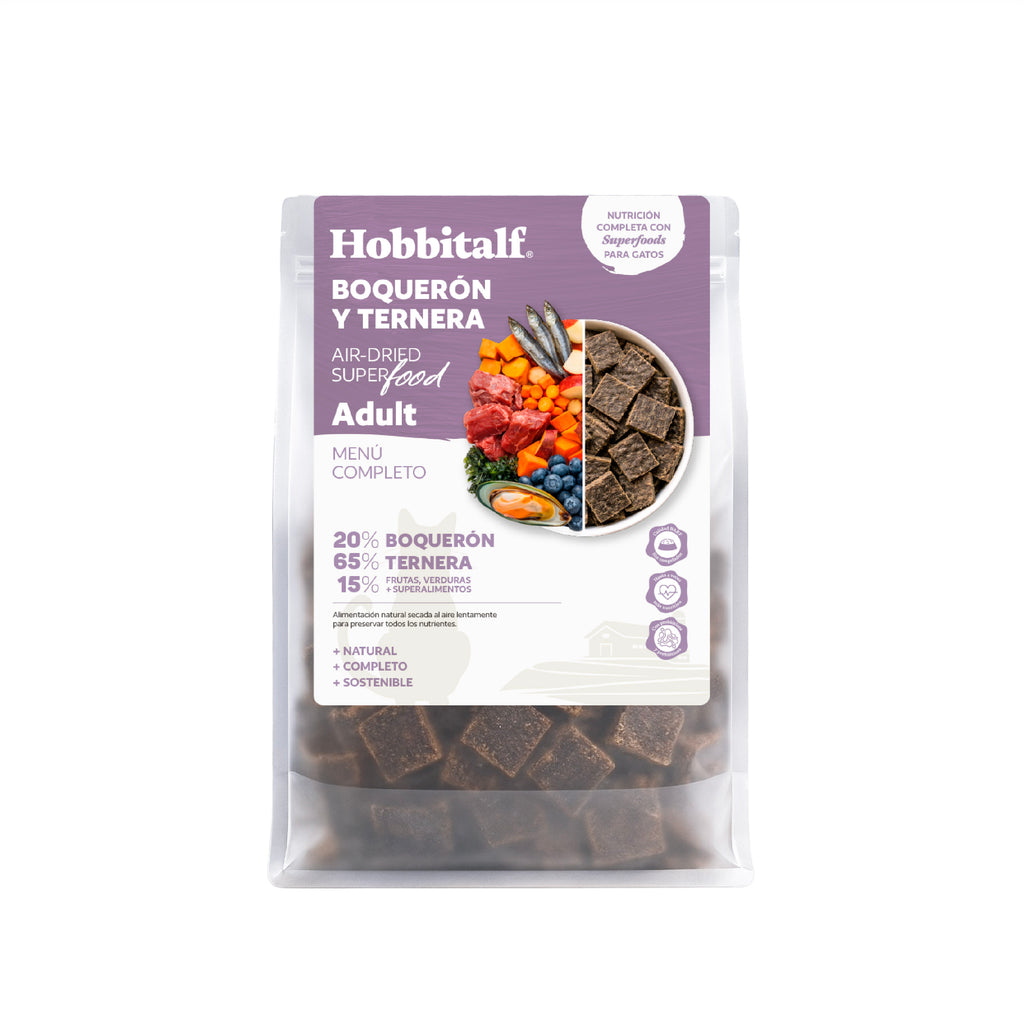 Menú Air-dried SUPERFOOD de Boquerón y Ternera para gatos adultos