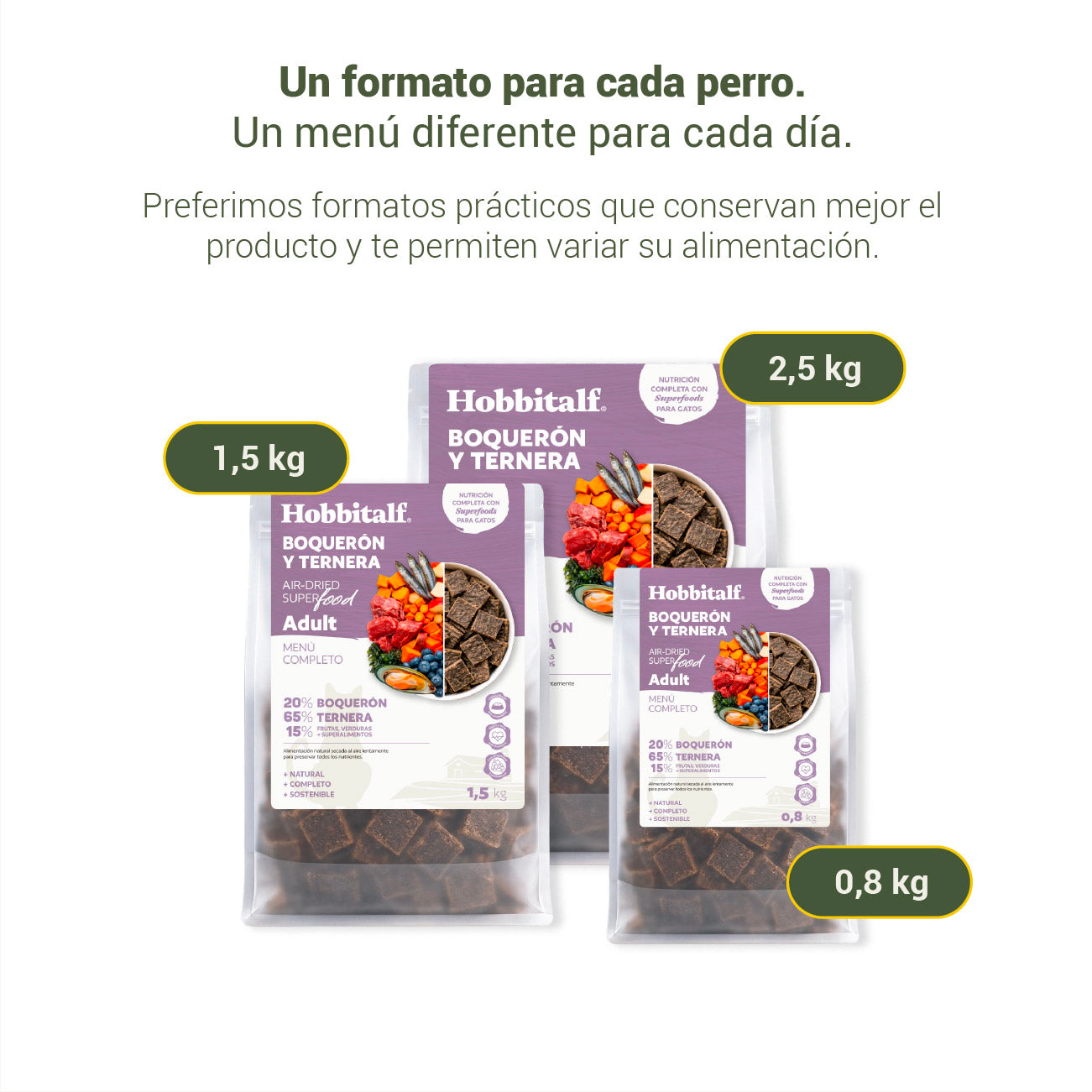 Menú Air-dried SUPERFOOD de Boquerón y Ternera para gatos adultos