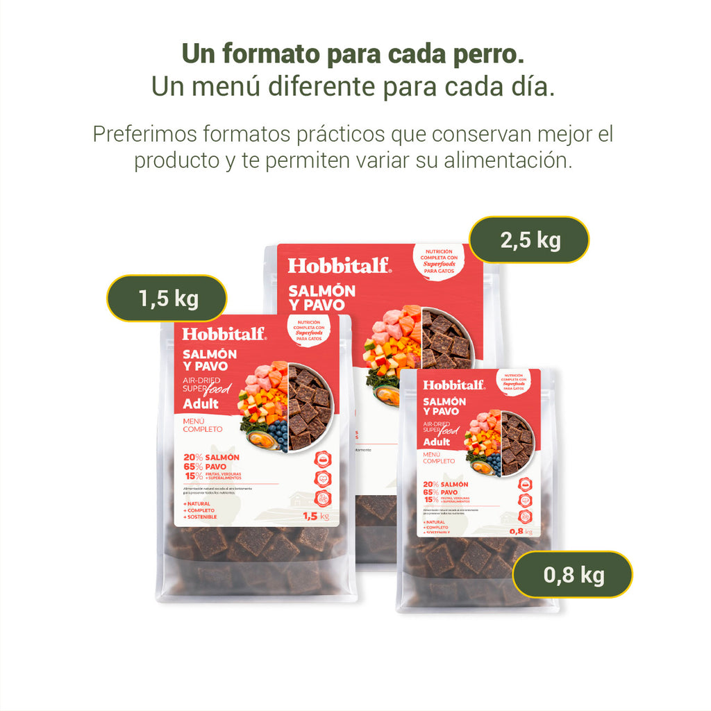 Menú Air-dried SUPERFOOD de Salmón y Pavo para gatos adultos