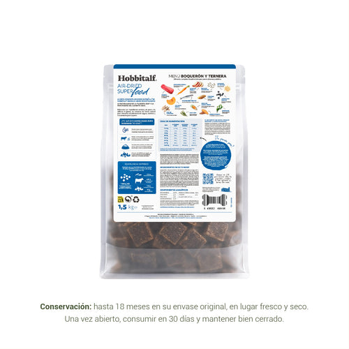 Menú Air-dried SUPERFOOD de Boquerón y Ternera para perros adultos y junior