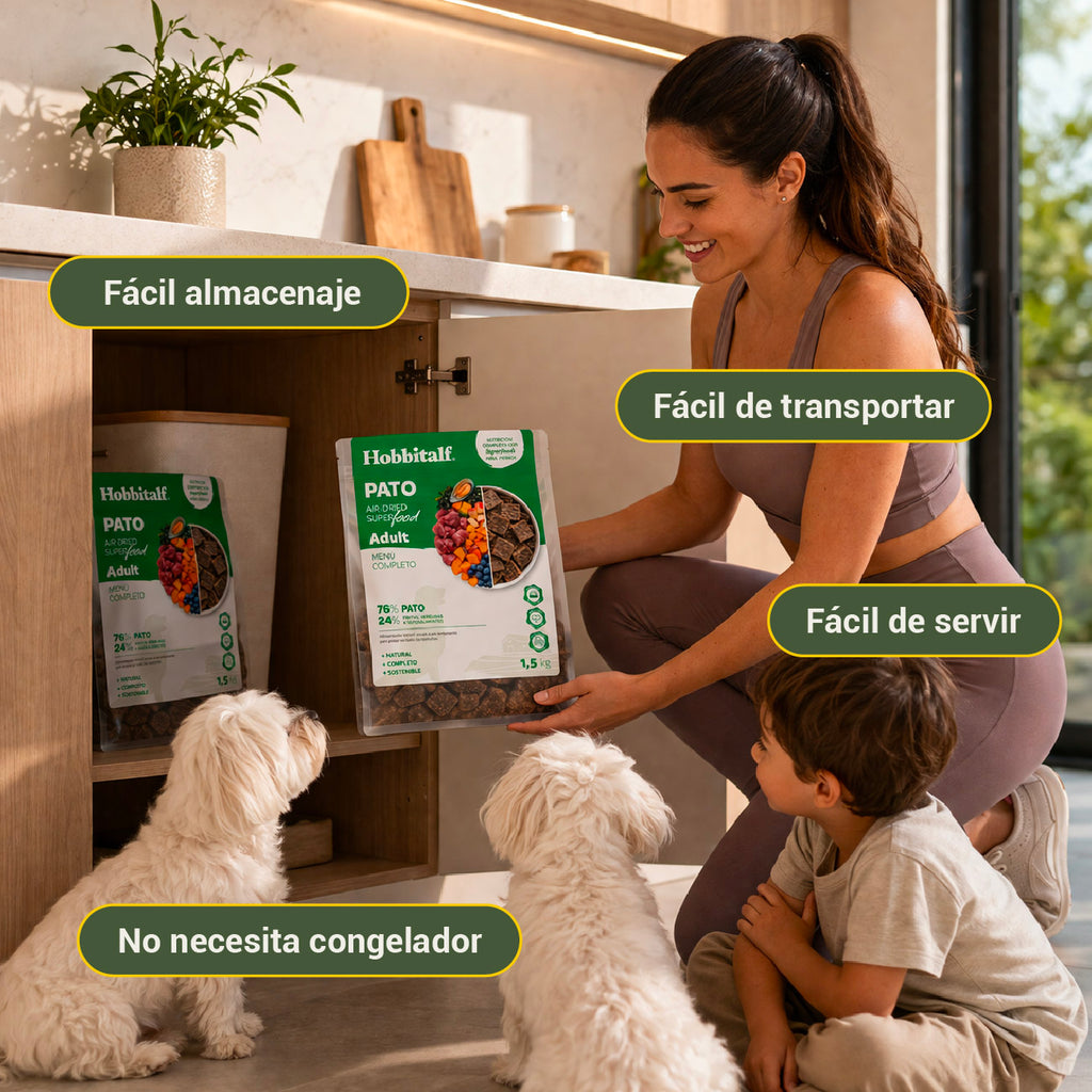 Air-dried SUPERFOOD Duck Menu for adult and junior dogs
