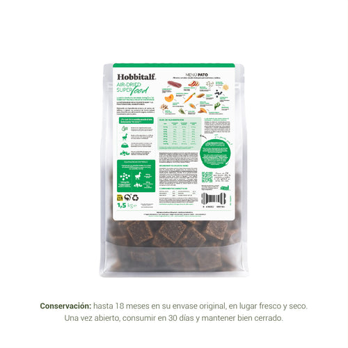 Menú Air-dried SUPERFOOD de Pato para perros adultos y junior