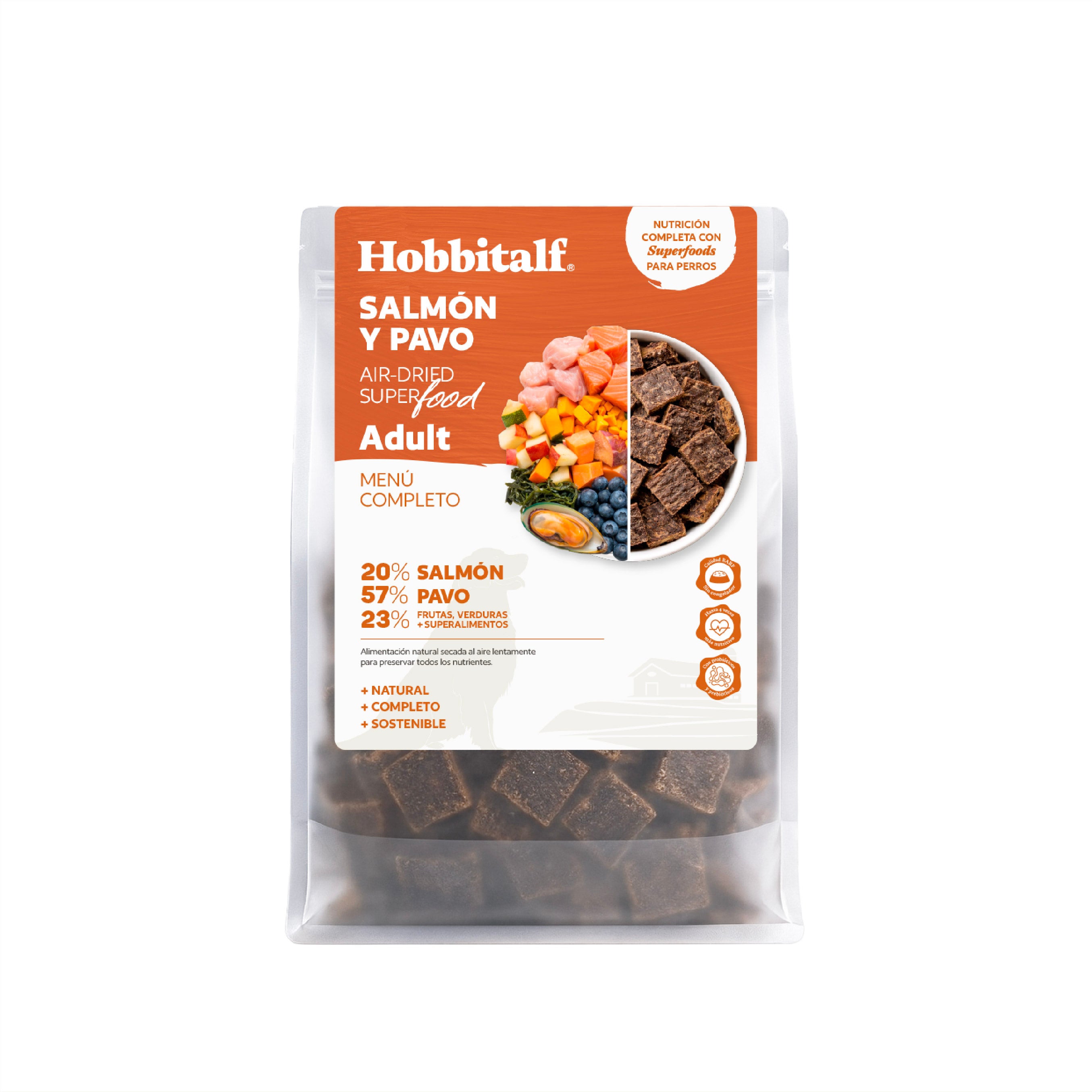 Menú Air-dried SUPERFOOD de Salmón y Pavo para perros adultos y junior