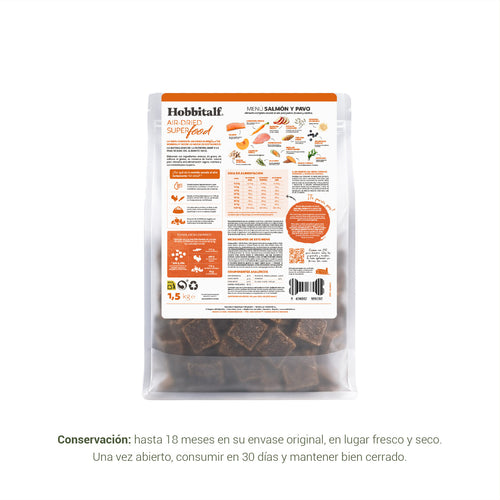 Menú Air-dried SUPERFOOD de Salmón y Pavo para perros adultos y junior