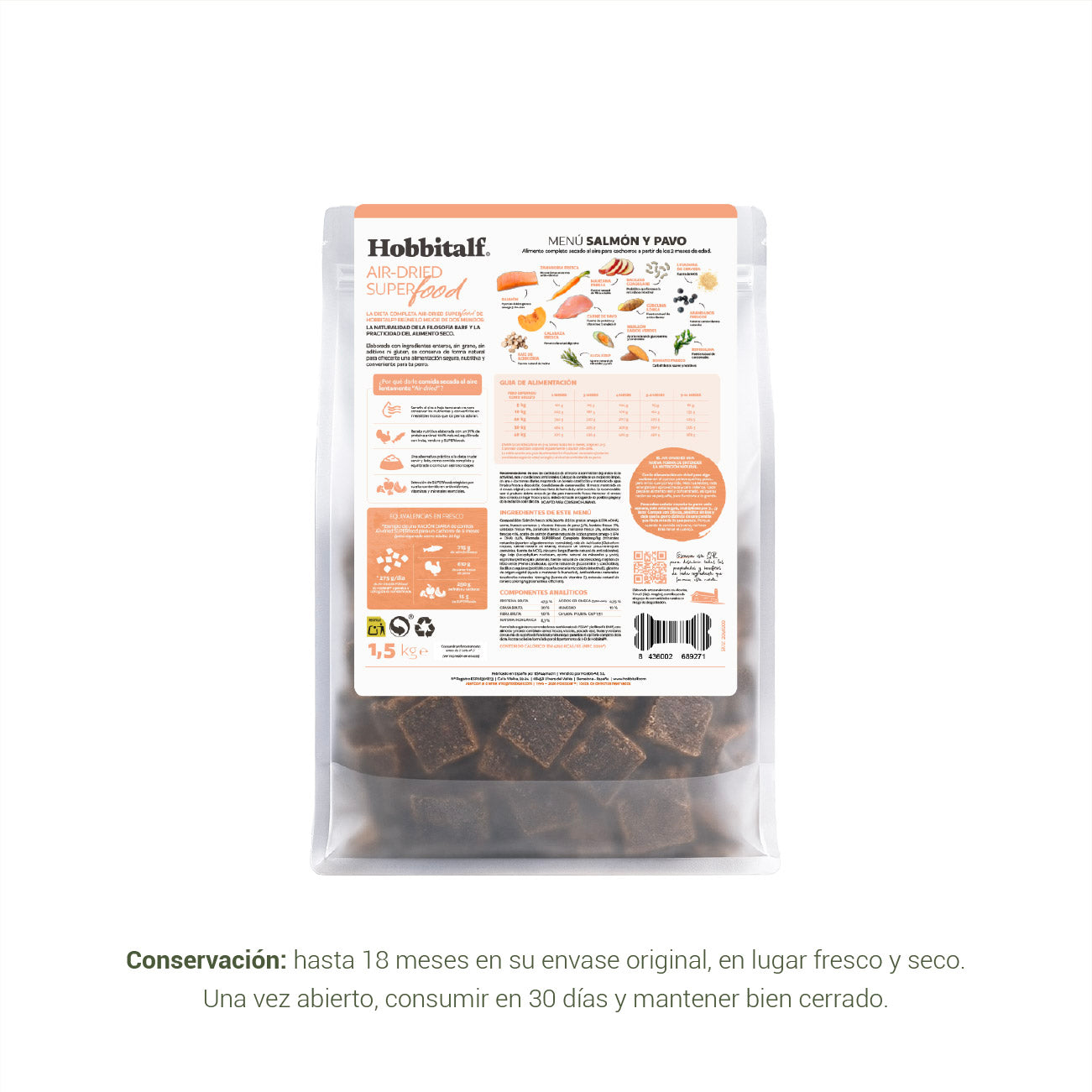 Menú Air-dried SUPERFOOD de Salmón y Pavo para perros puppy
