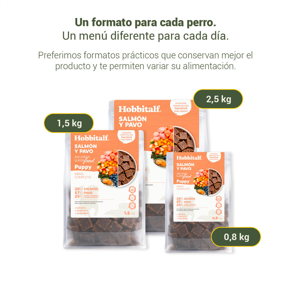 Air-dried SUPERFOOD Salmon and Turkey Menu for puppies