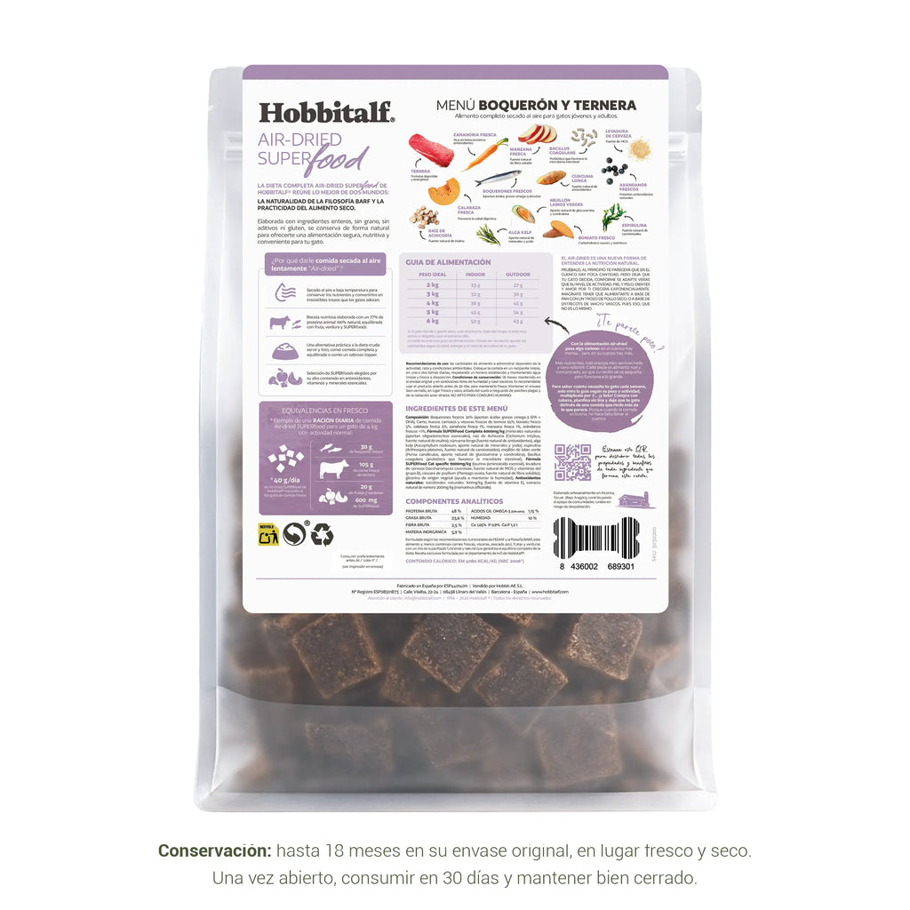 Menú Air-dried SUPERFOOD de Boquerón y Ternera para gatos adultos