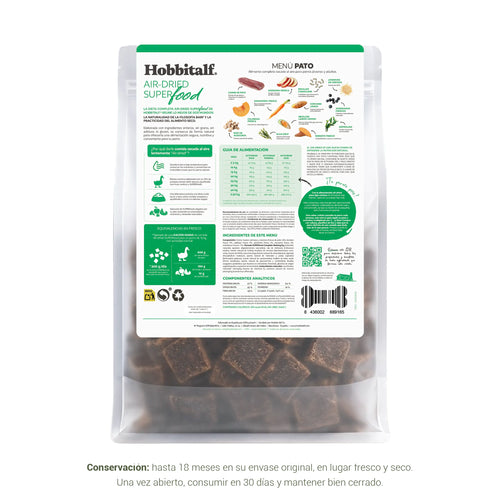Menú Air-dried SUPERFOOD de Pato para perros adultos y junior