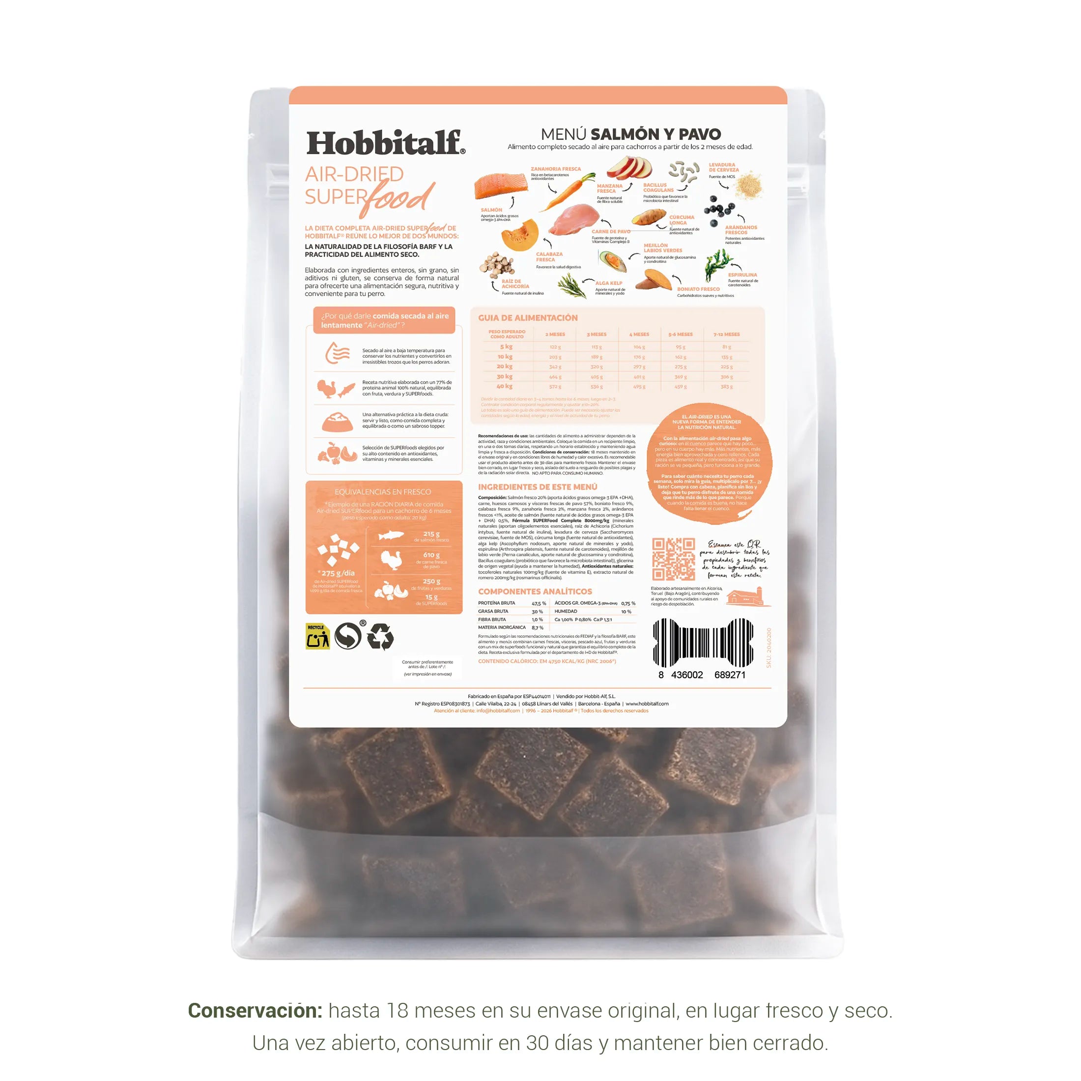 Menú Air-dried SUPERFOOD de Salmón y Pavo para perros puppy