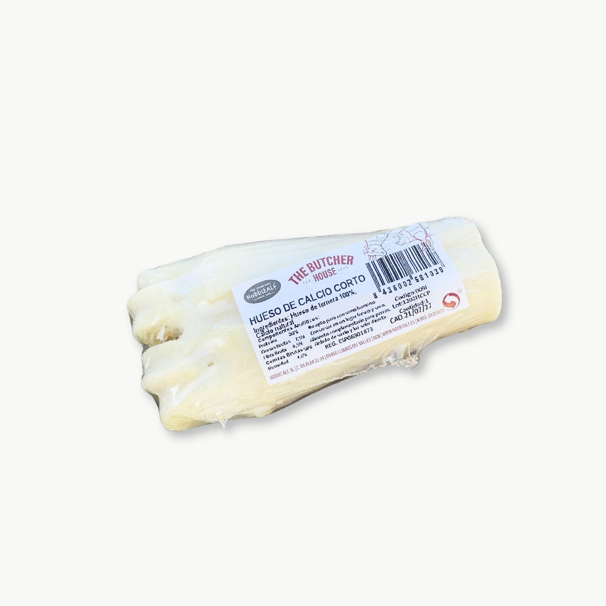 Hueso de calcio natural corto