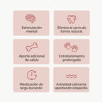 Hueso de calcio relleno natural
