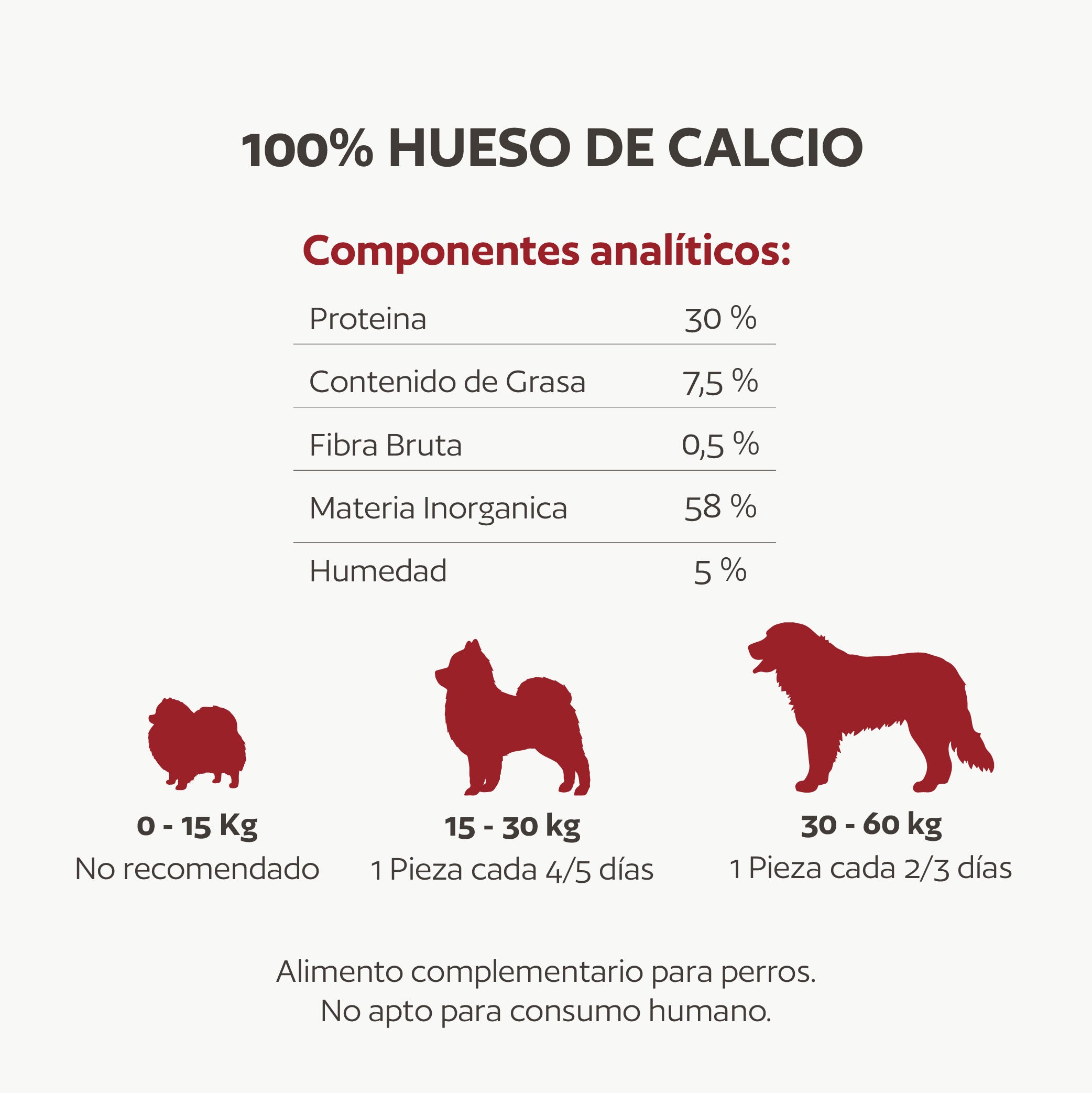 Hueso de calcio natural