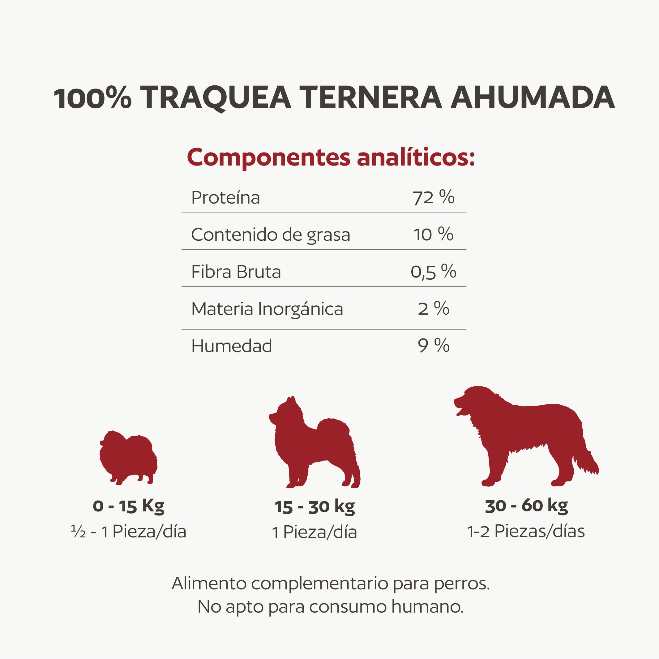 Tráquea de ternera ahumada natural