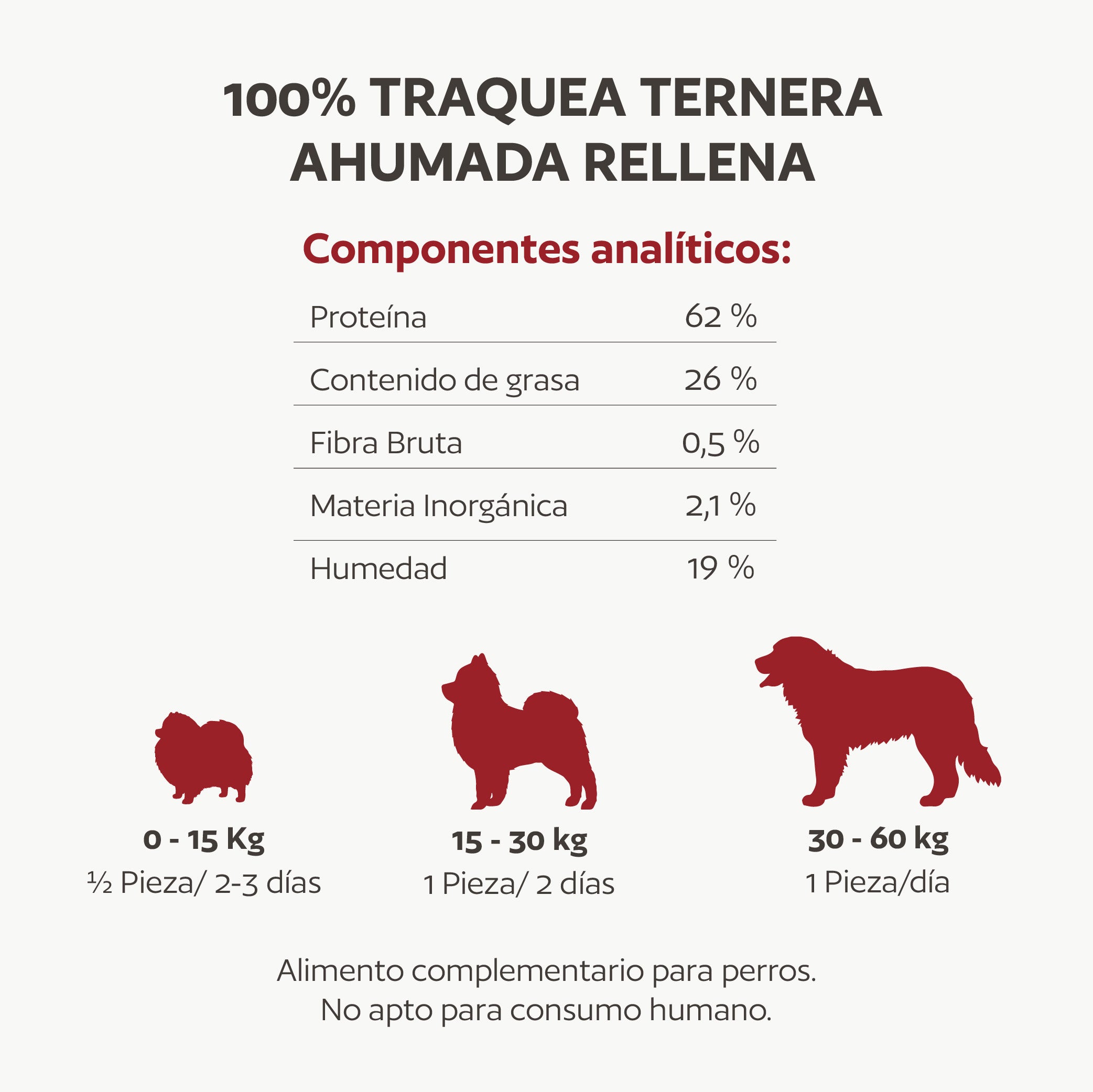 Tráquea de ternera rellena ahumada natural