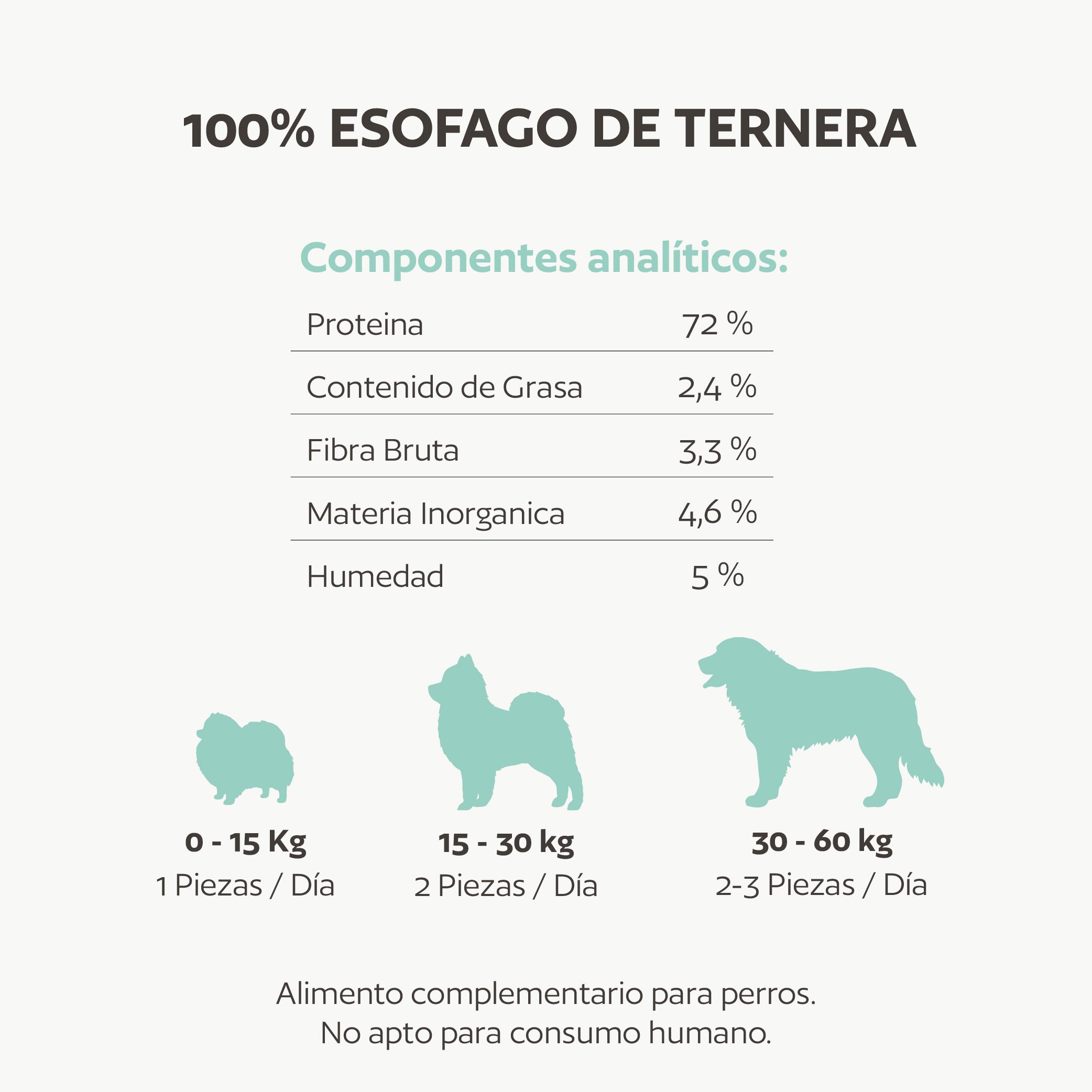 Esófago de ternera natural