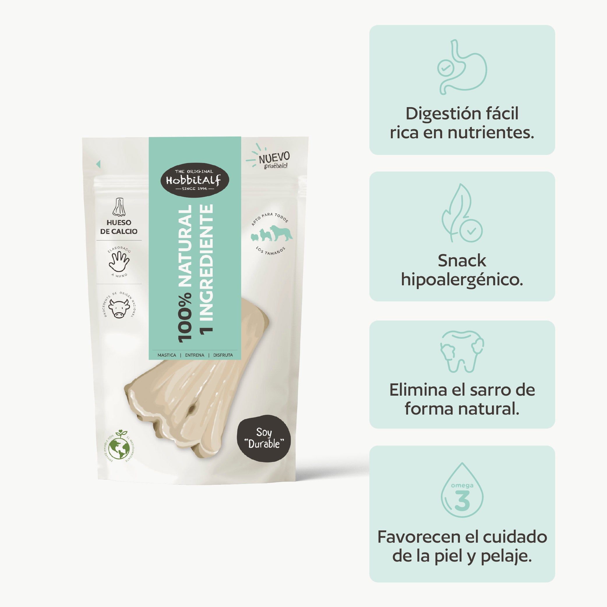 Hueso de calcio natural