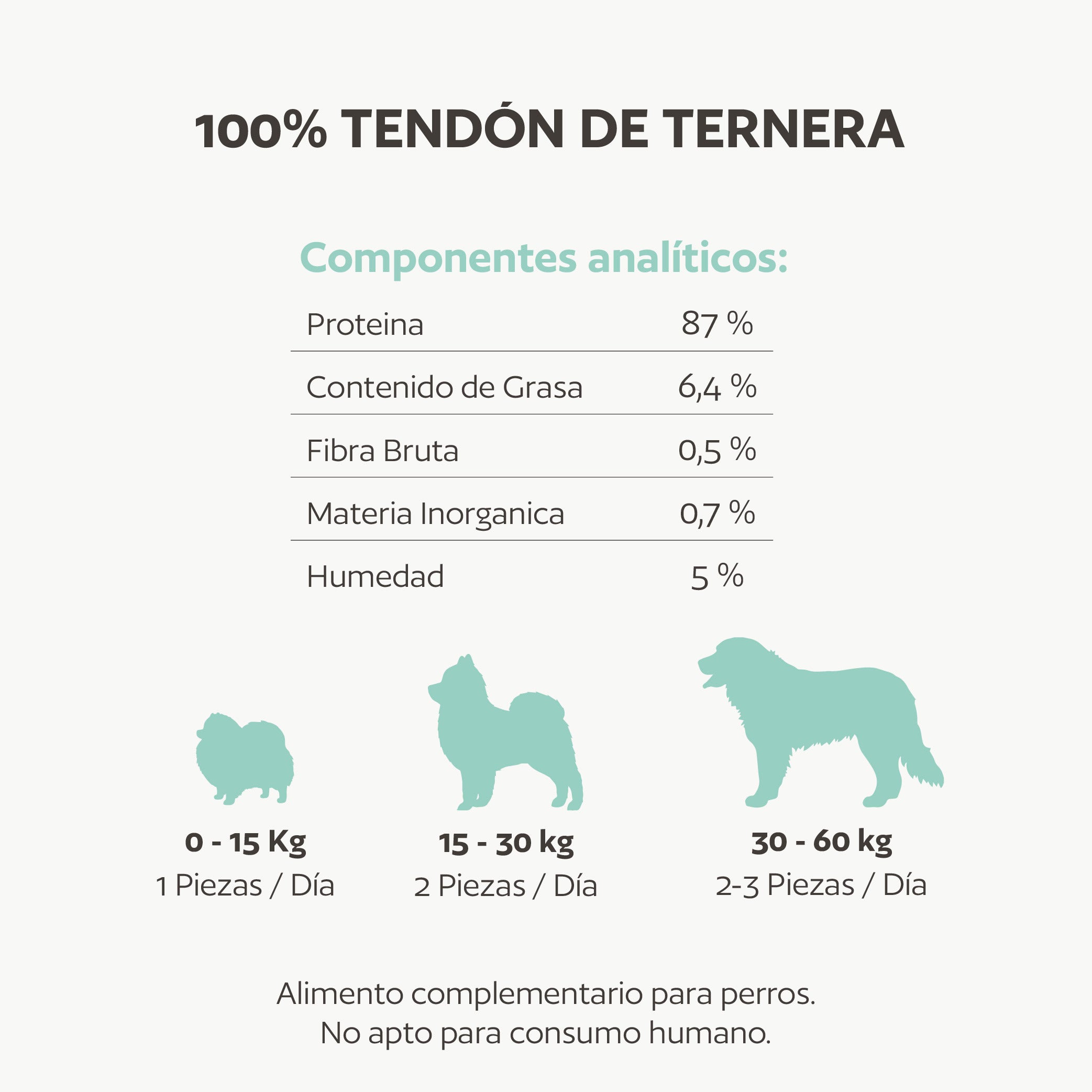 Tendón de ternera natural