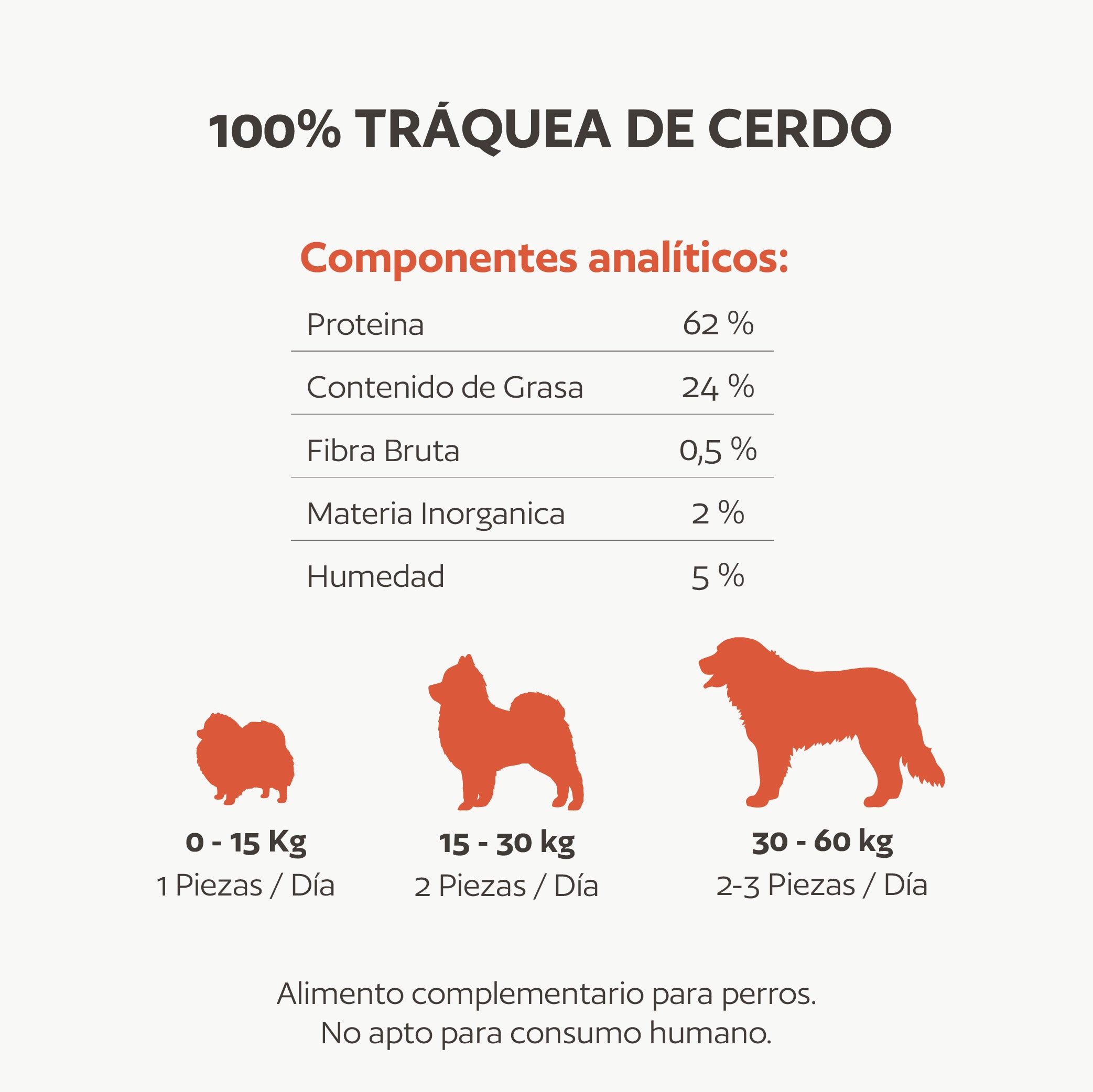 Tráquea de cerdo natural