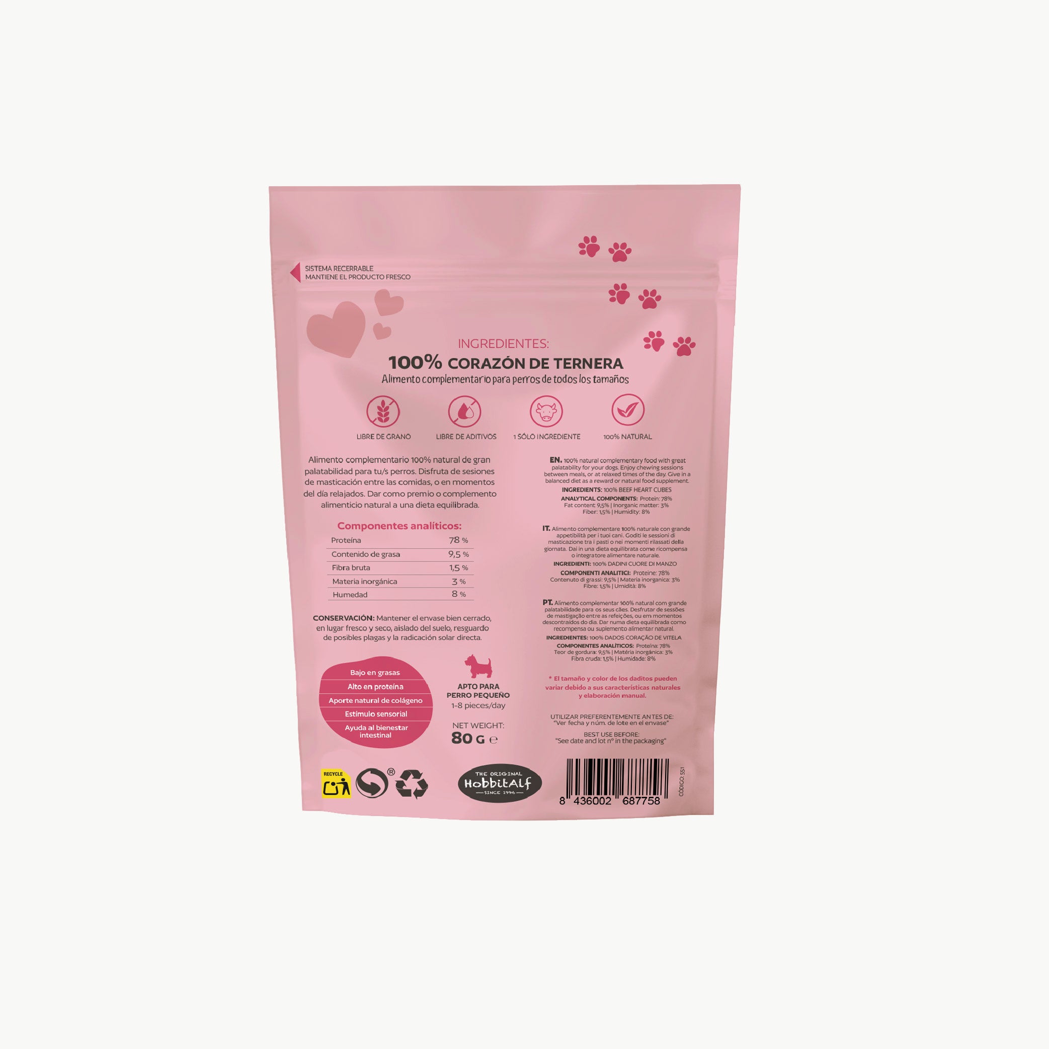 Daditos de corazón de ternera natural