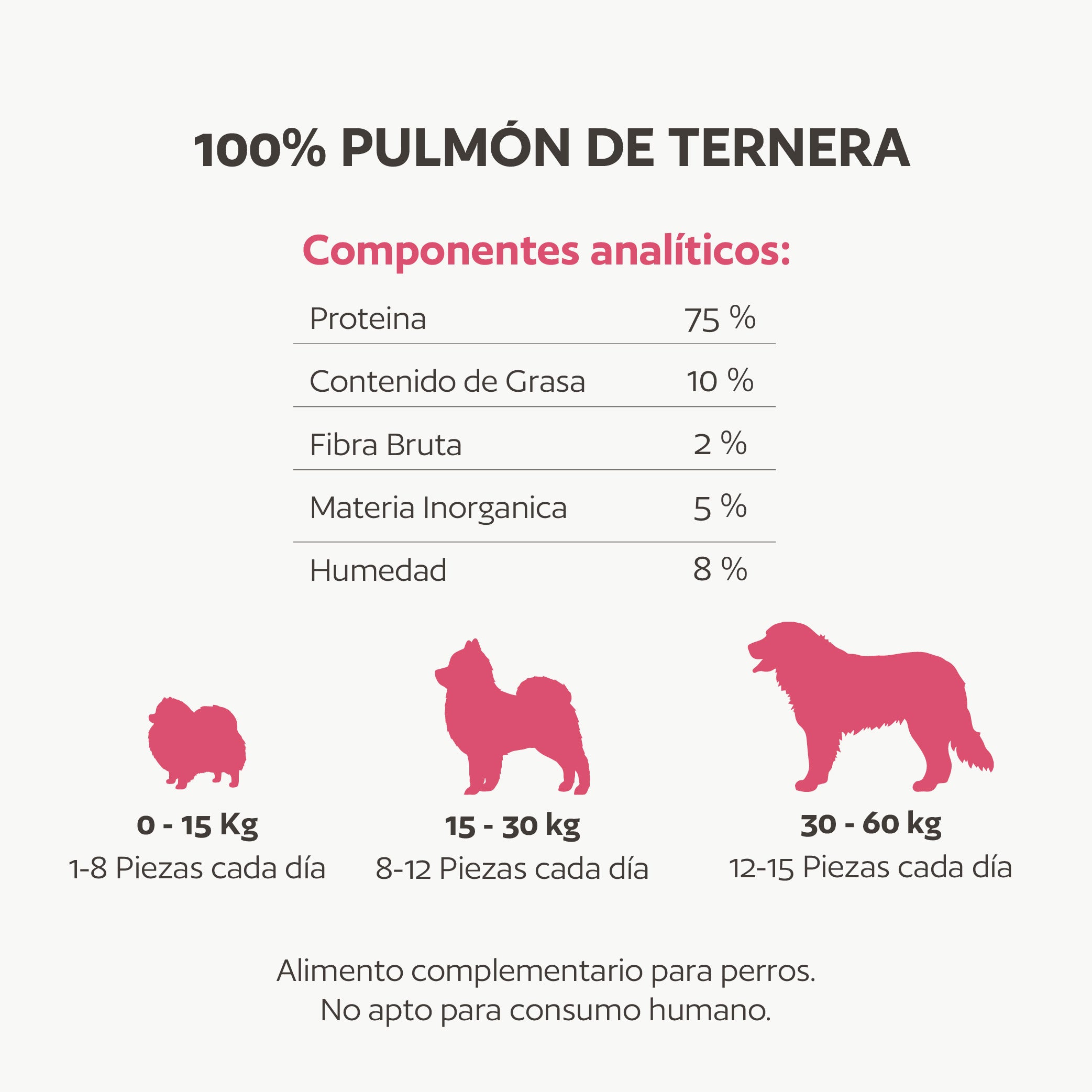 Daditos de pulmón de ternera natural