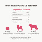 Tiras de tripa verde de ternera natural