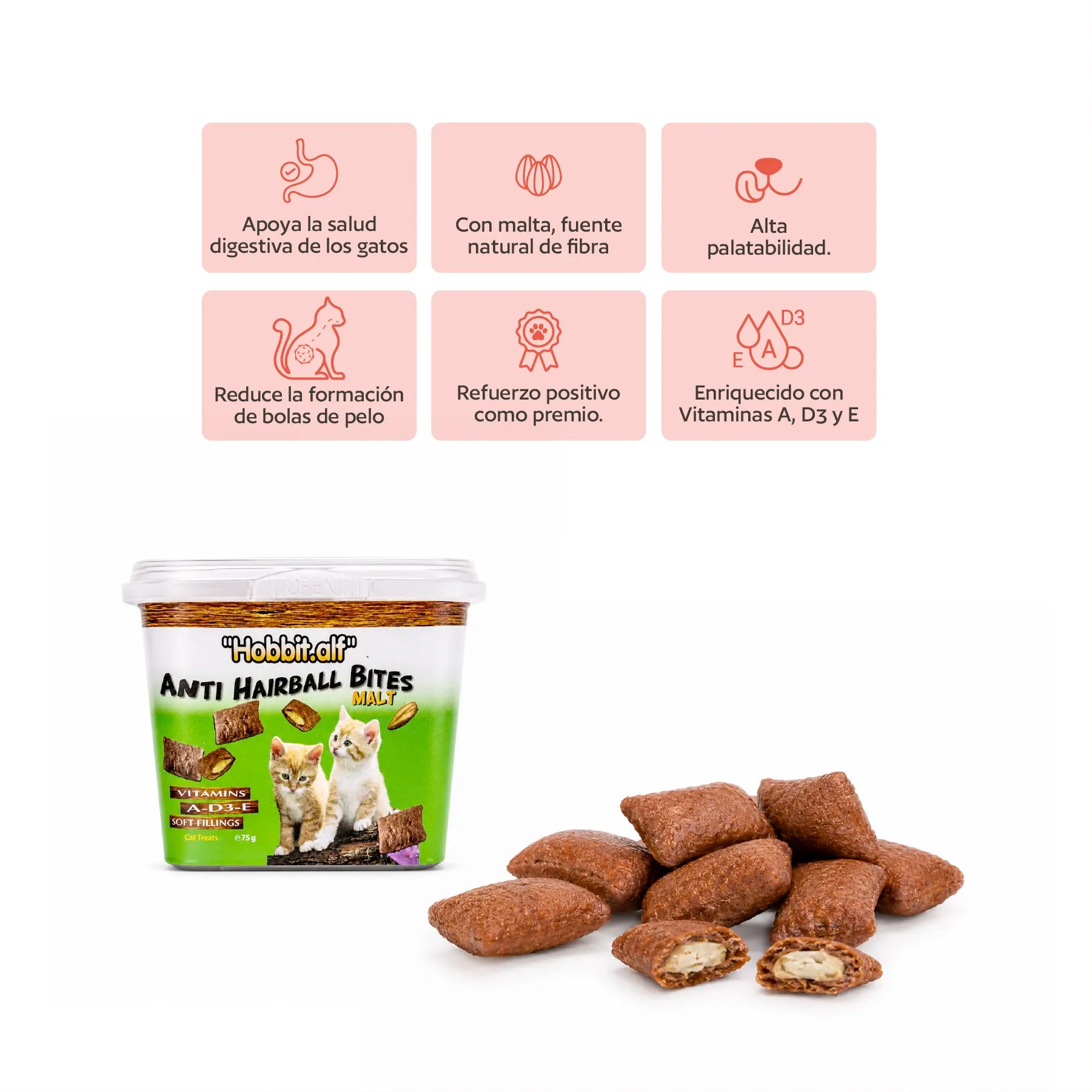Anti Bolas de Pelo para Gatos con Malta y Vitaminas