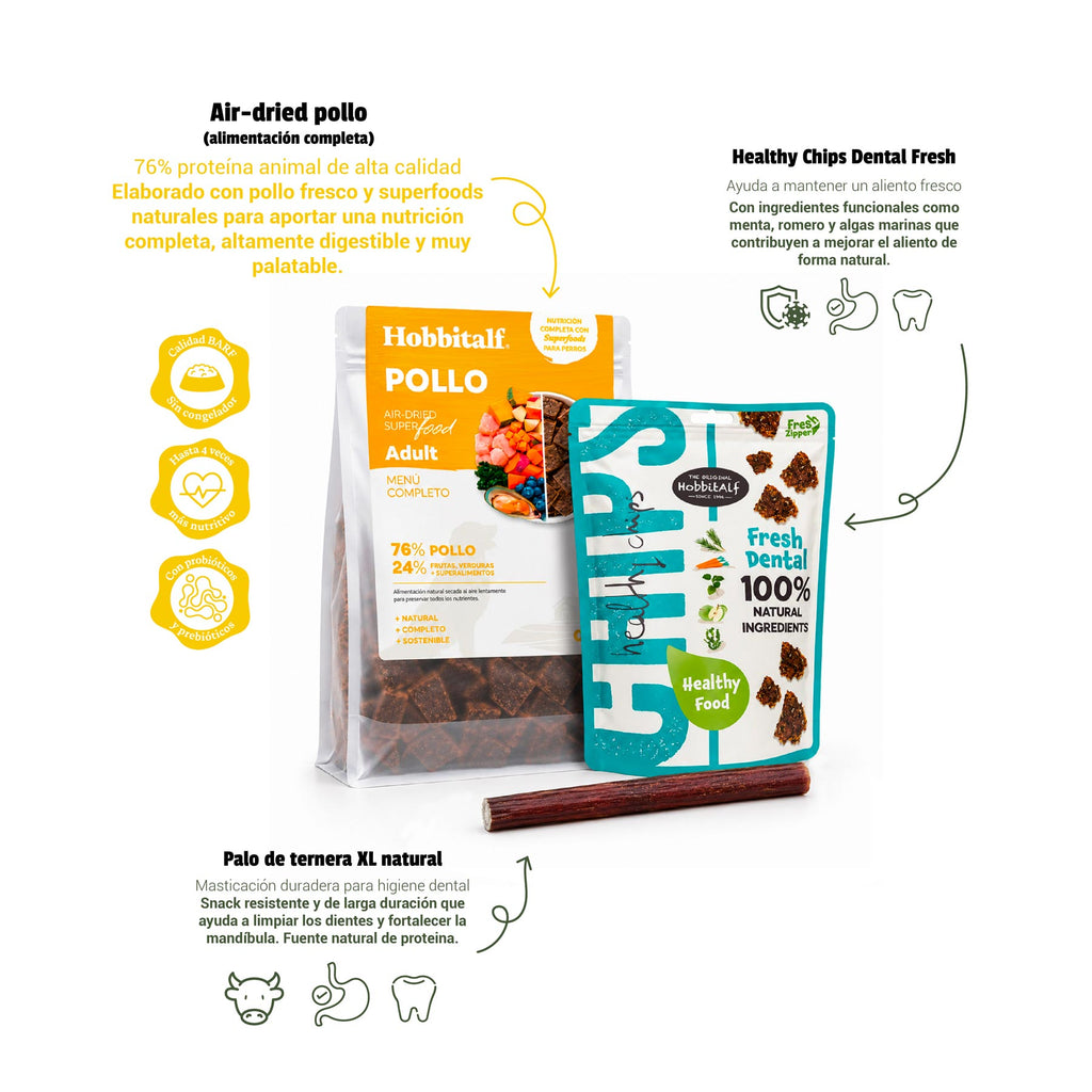 Pack de Iniciación al Air-dried con Pollo y Superalimentos Frescos para Perros