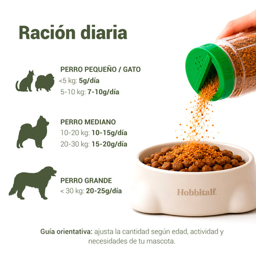 Topper Air-dried Superfood de Boquerón y Ternera para perros y gatos